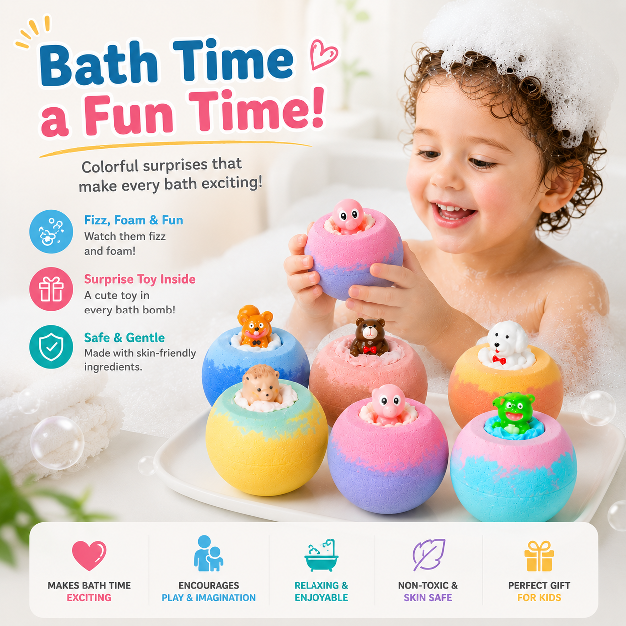 Bath Bombs With Toy Inside