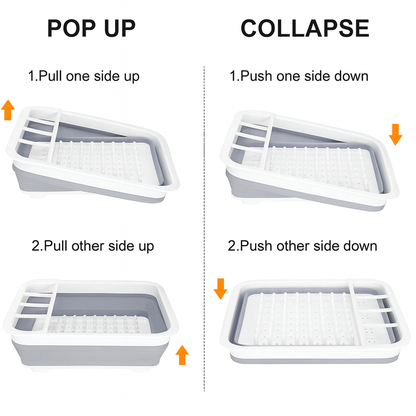 Foldable Silicone Kitchen Dish Drying Rack