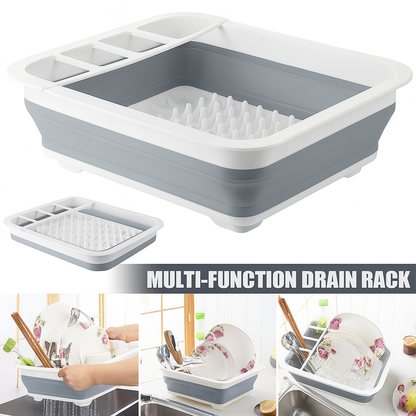 Foldable Silicone Kitchen Dish Drying Rack