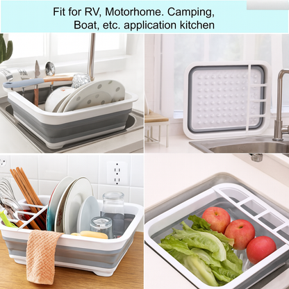 Foldable Silicone Kitchen Dish Drying Rack