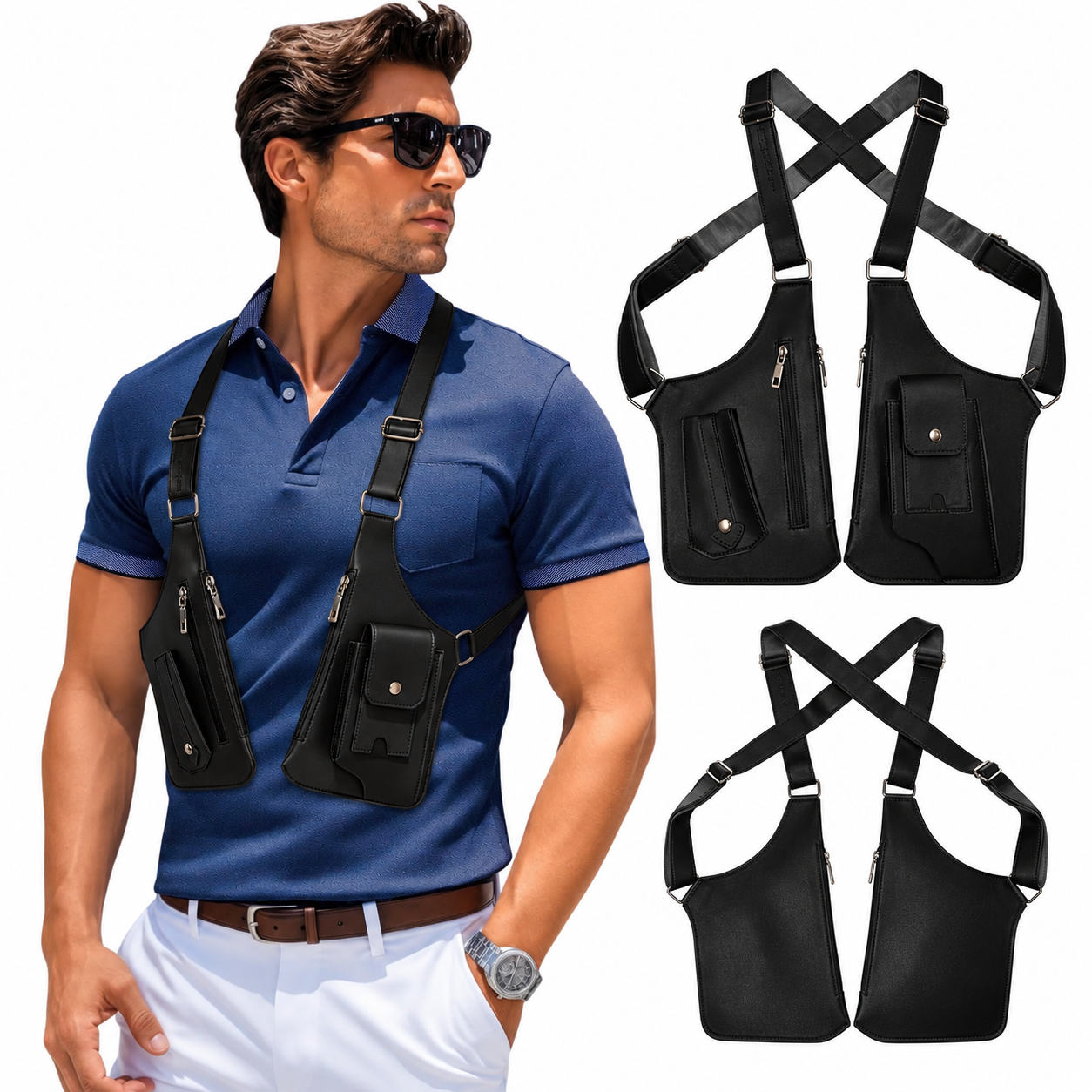Multifunctional Underarm Satchel Zipper Bag