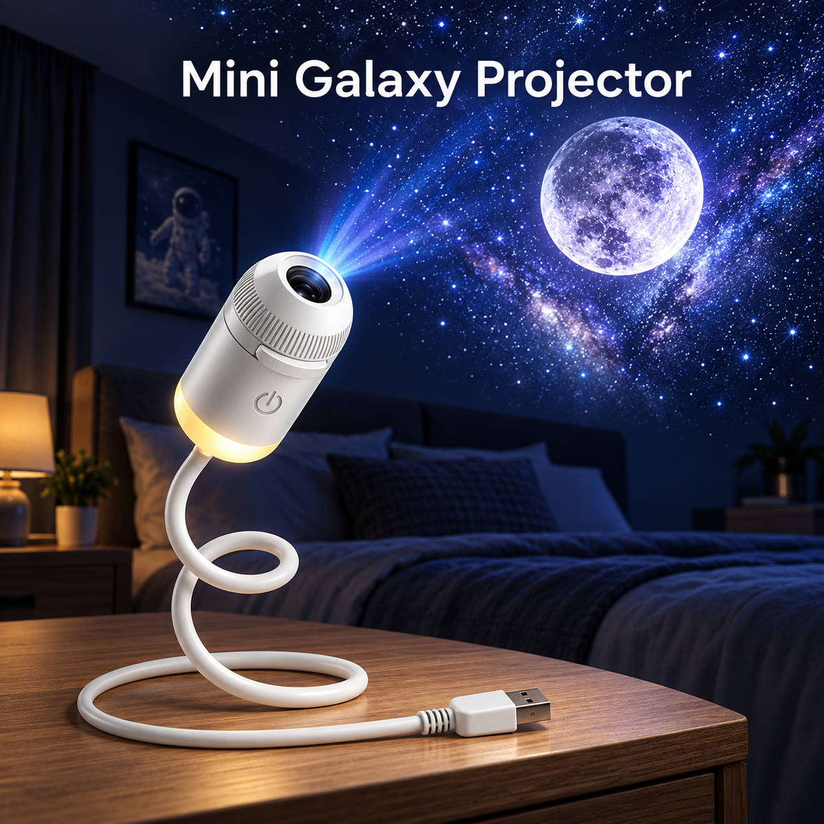 2 In 1 Mini Galaxy Projector (3 Films Included)