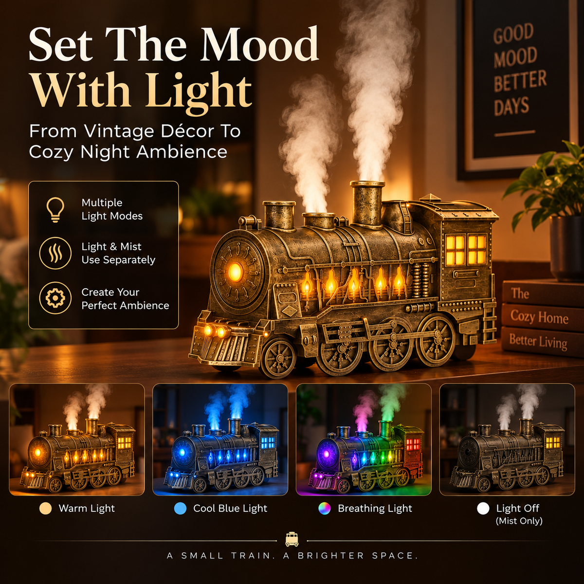 Train-Shaped Aroma Humidifier