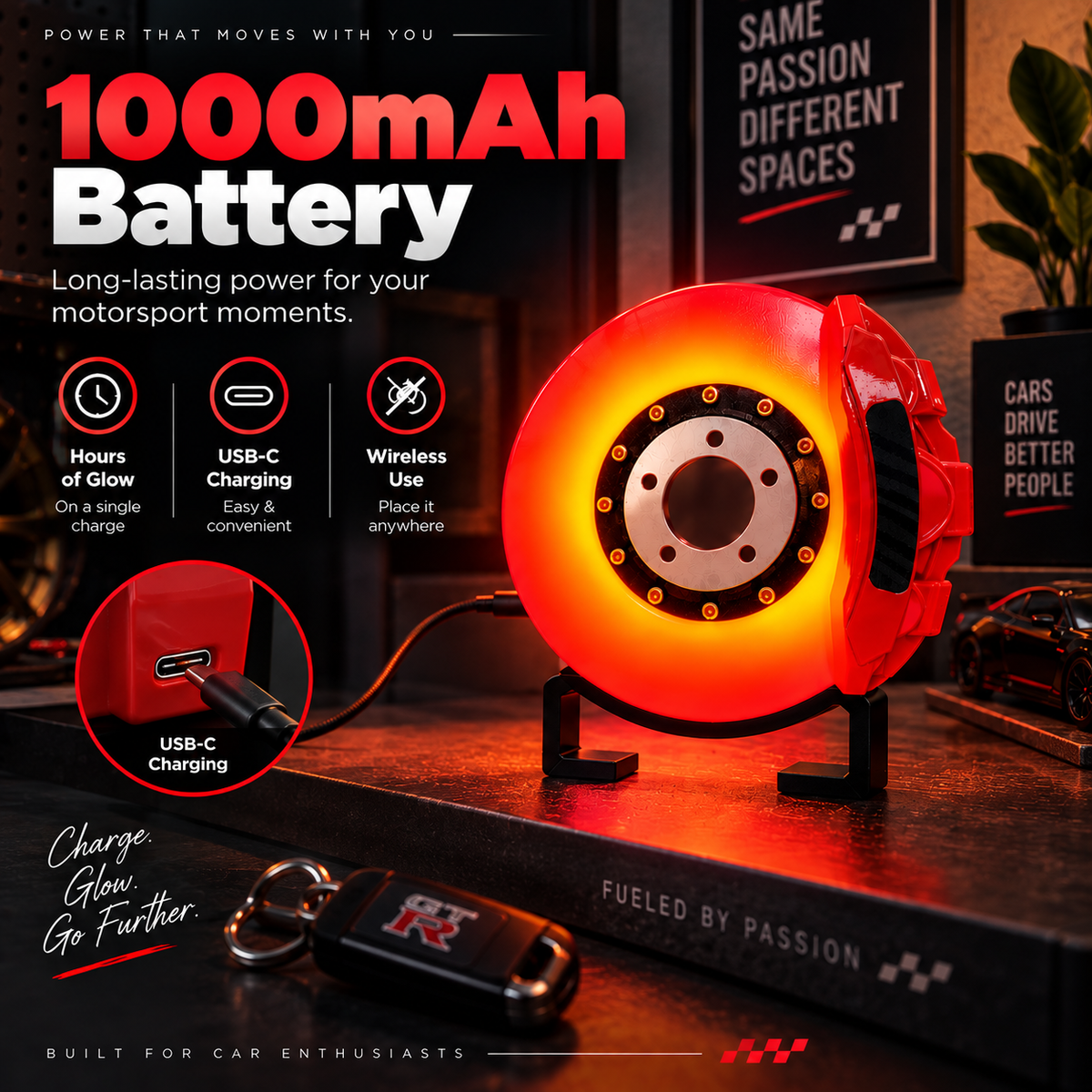 Customizable 3D Brake Disc Night Light