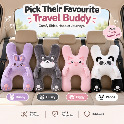 Kids H-Shaped Car Travel Pillow