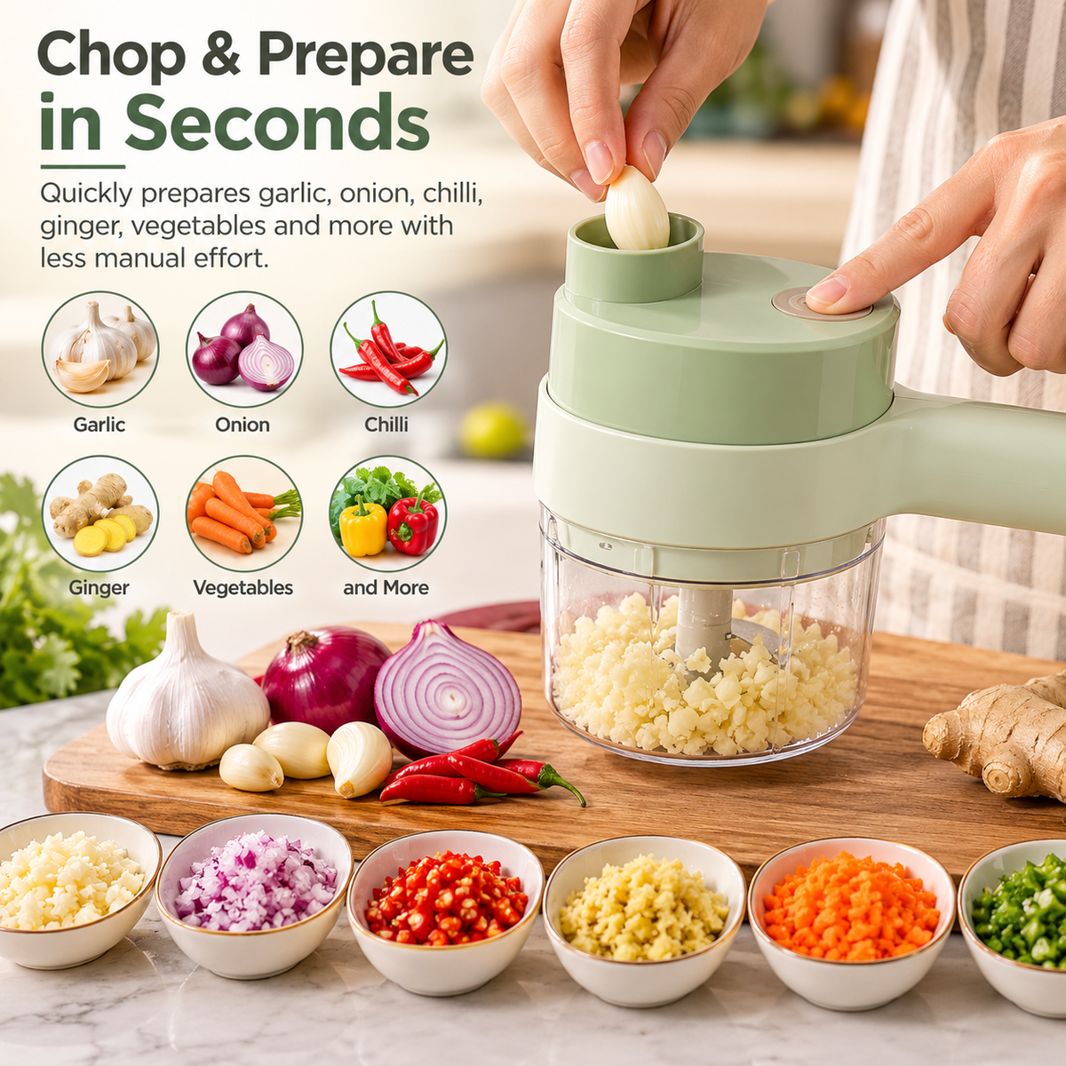 2 in 1 Electric Vegetable Slicer Blender