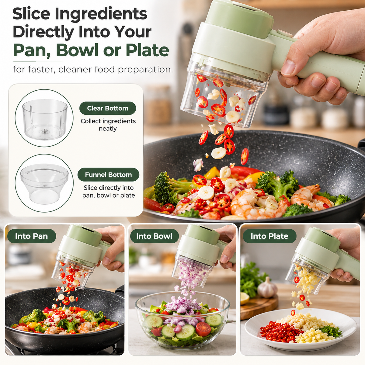 2 in 1 Electric Vegetable Slicer Blender
