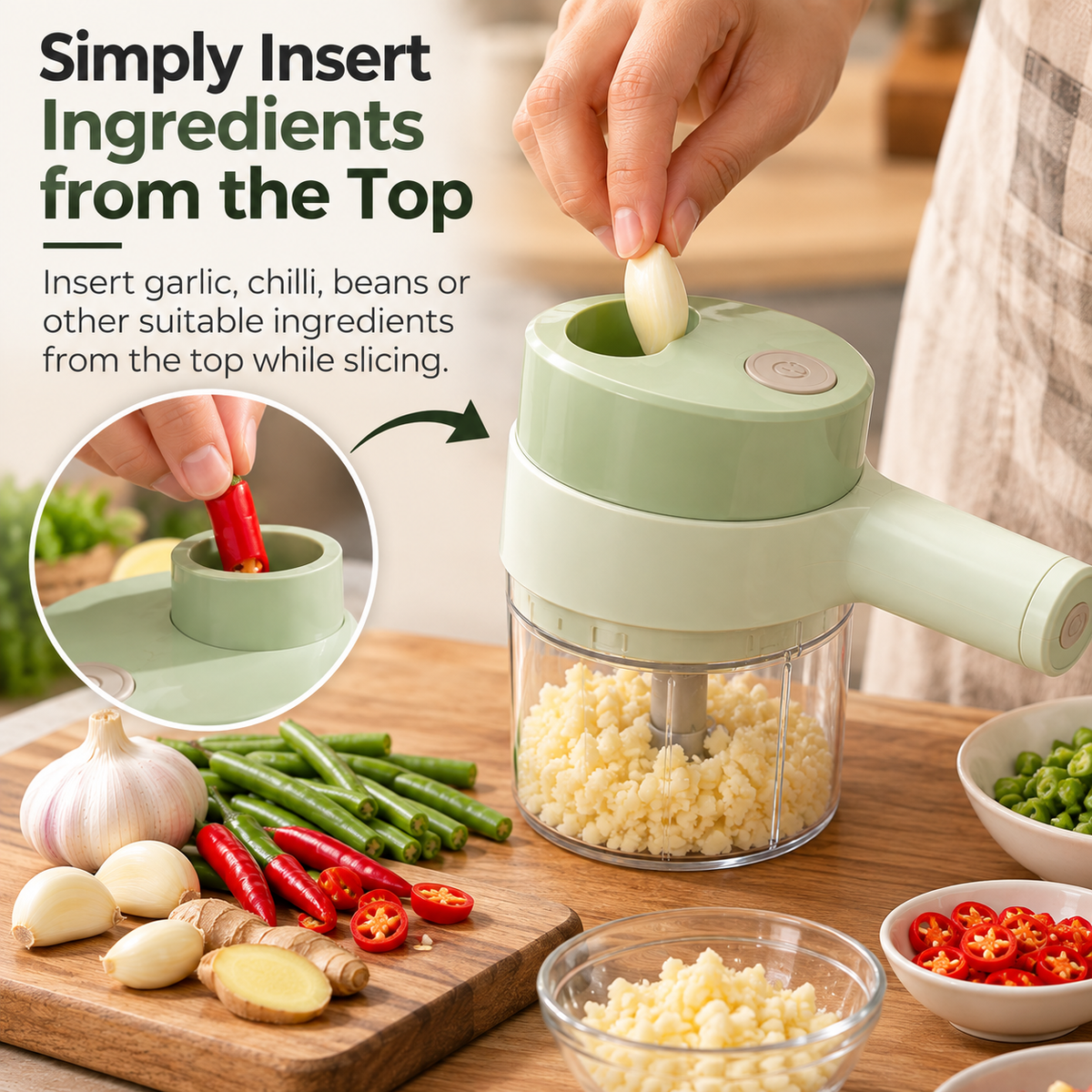 2 in 1 Electric Vegetable Slicer Blender
