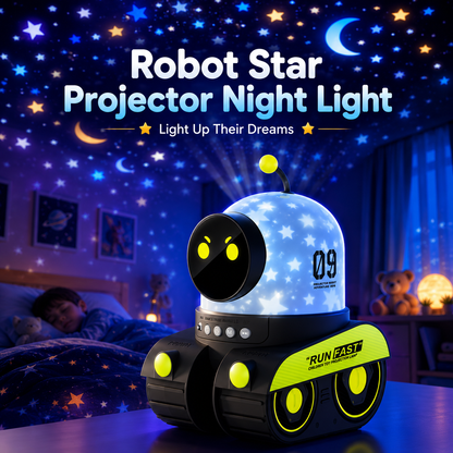 Robot Star Projector Night Light with Music Player