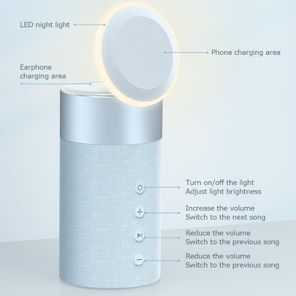 4-in-1 Bluetooth Speaker & Wireless Charger With Night Light