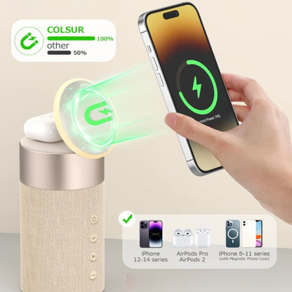 4-in-1 Bluetooth Speaker & Wireless Charger With Night Light