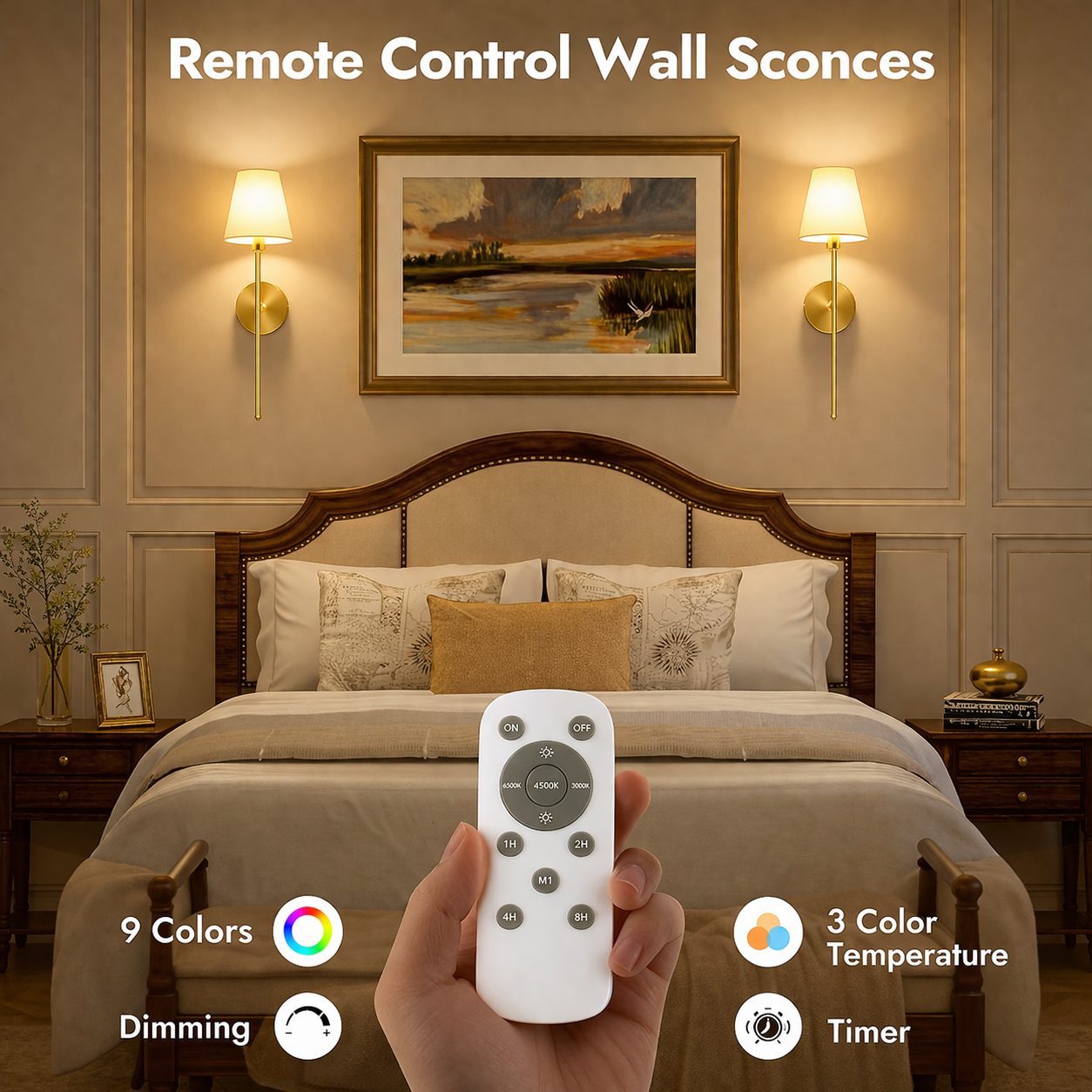 Smart RGB Wall Lamp Set with Remote