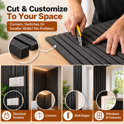 Self-Adhesive 3D Acoustic Wall Panels