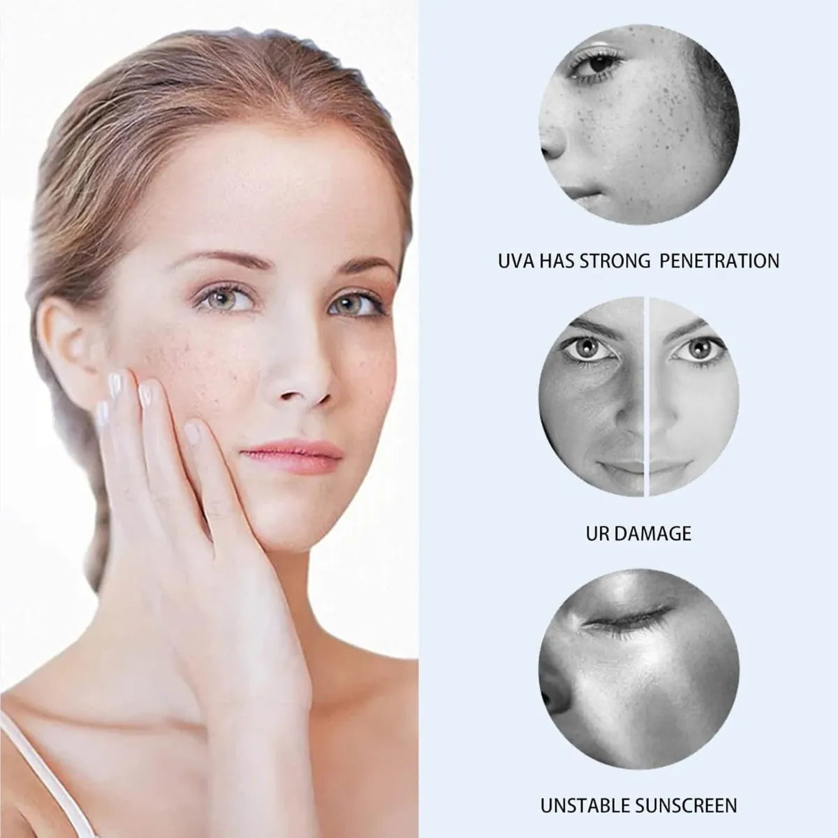 UPF 50++ Sunscreen Gel Face Mask - Unisex (Pack of 5)