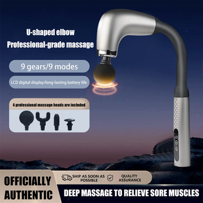 U-Shaped Massager gun With 4 Head Attachment