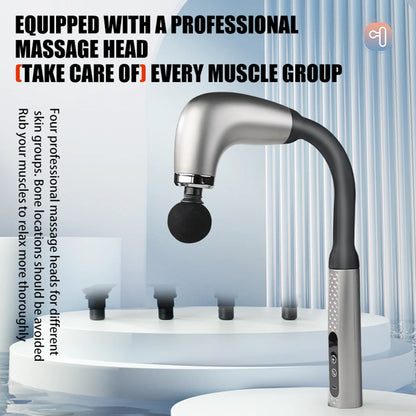U-Shaped Massager gun With 4 Head Attachment