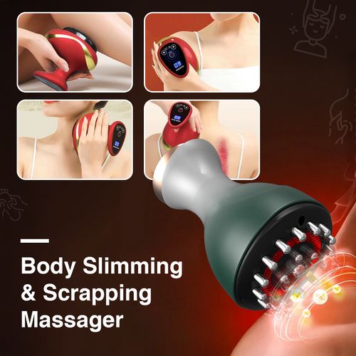 Body Slimming & Scrapping Massager with Red Light LED therapy