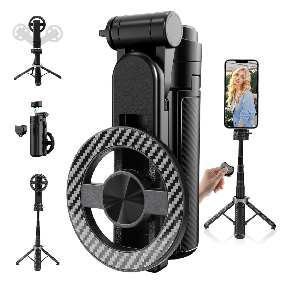 3-in-1 Magnetic Vlogging Tripod with Bluetooth Remote