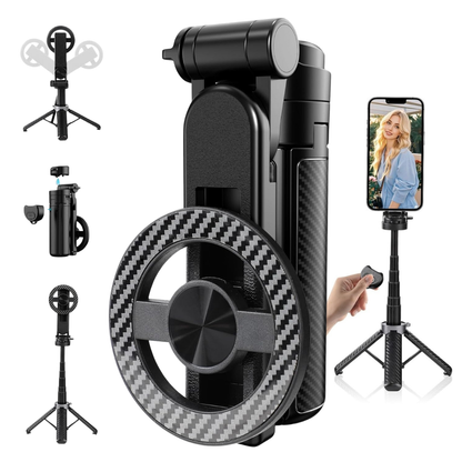3-in-1 Magnetic Vlogging Tripod with Bluetooth Remote