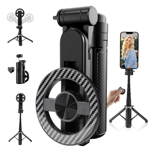 3-in-1 Magnetic Vlogging Tripod with Bluetooth Remote