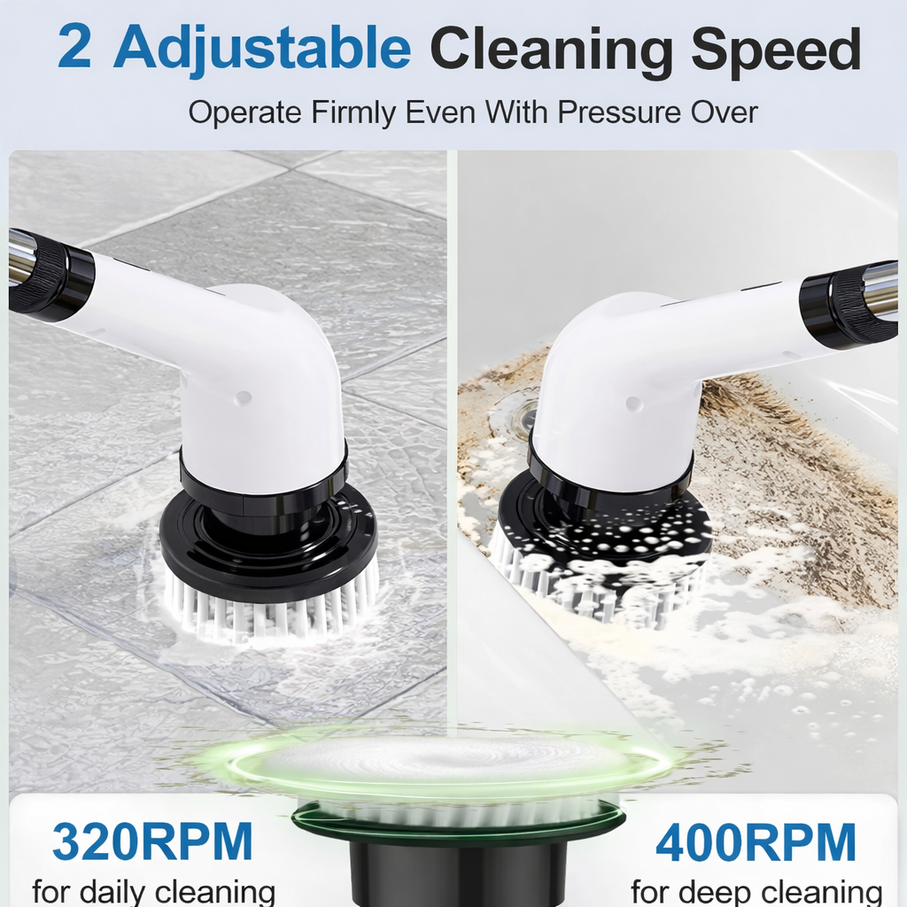 Cordless 9-in-1 Electric Spin Scrubber