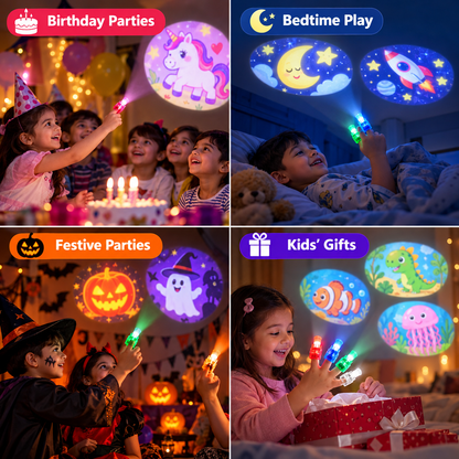 LED Projection Finger Light Toy (Pack Of 5)