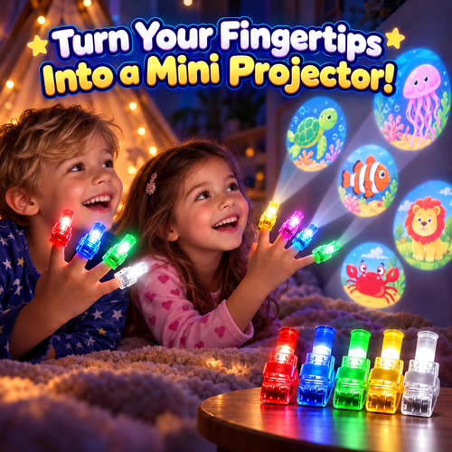 LED Projection Finger Light Toy (Pack Of 5)