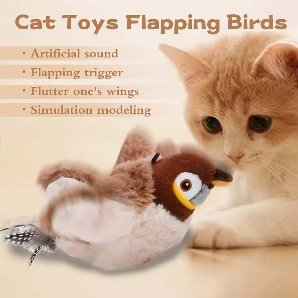Flappy Chase Bird - Interactive Pet Toy