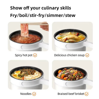 Portable Electric Cooking Pot with Foldable Handle(2L)