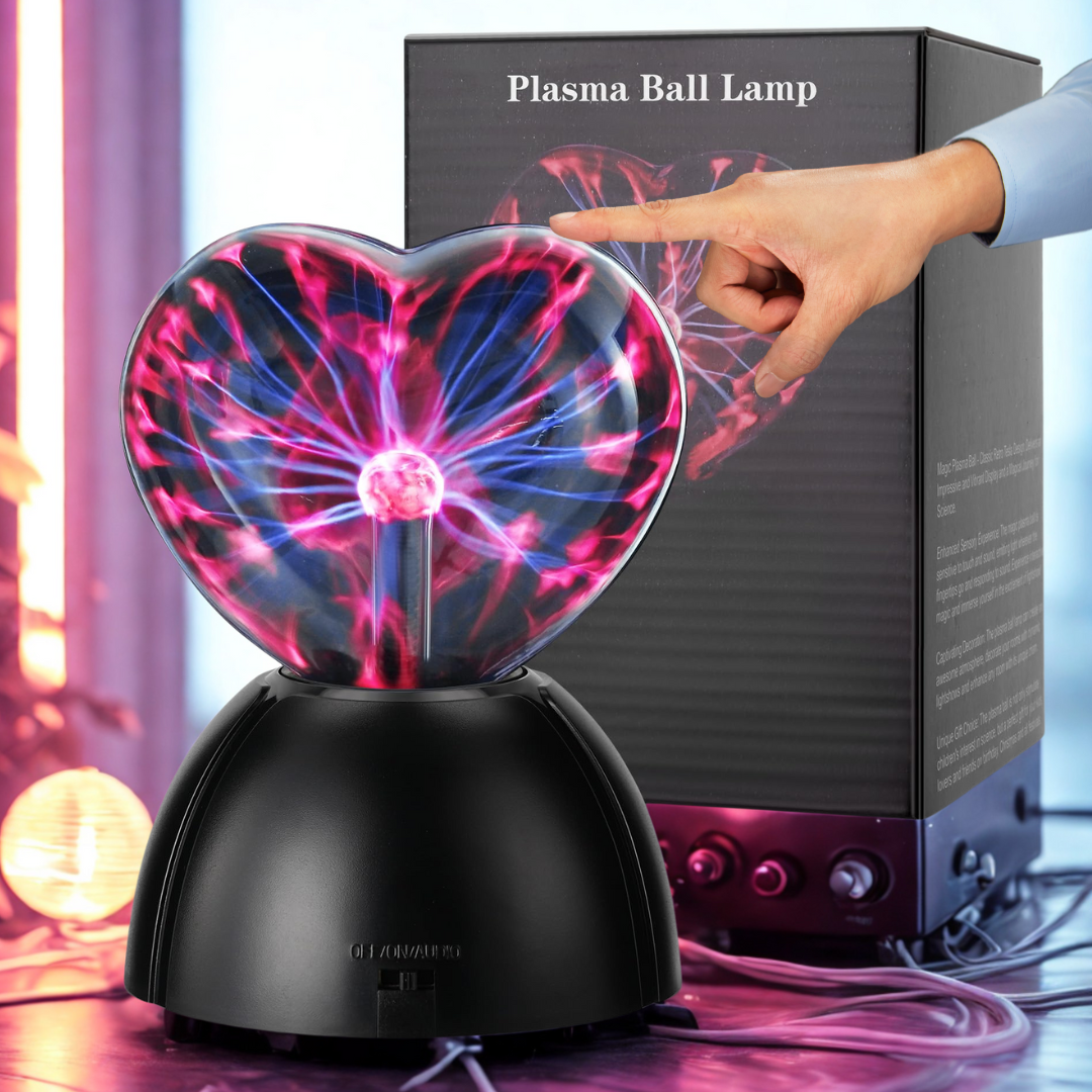 Heart Shaped Plasma Light - Touch Activated