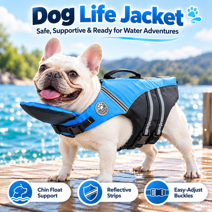 Dog Life Jacket with Chin Support & Rescue Handle