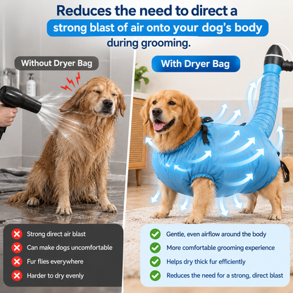 Inflatable Pet Drying Bag Suit