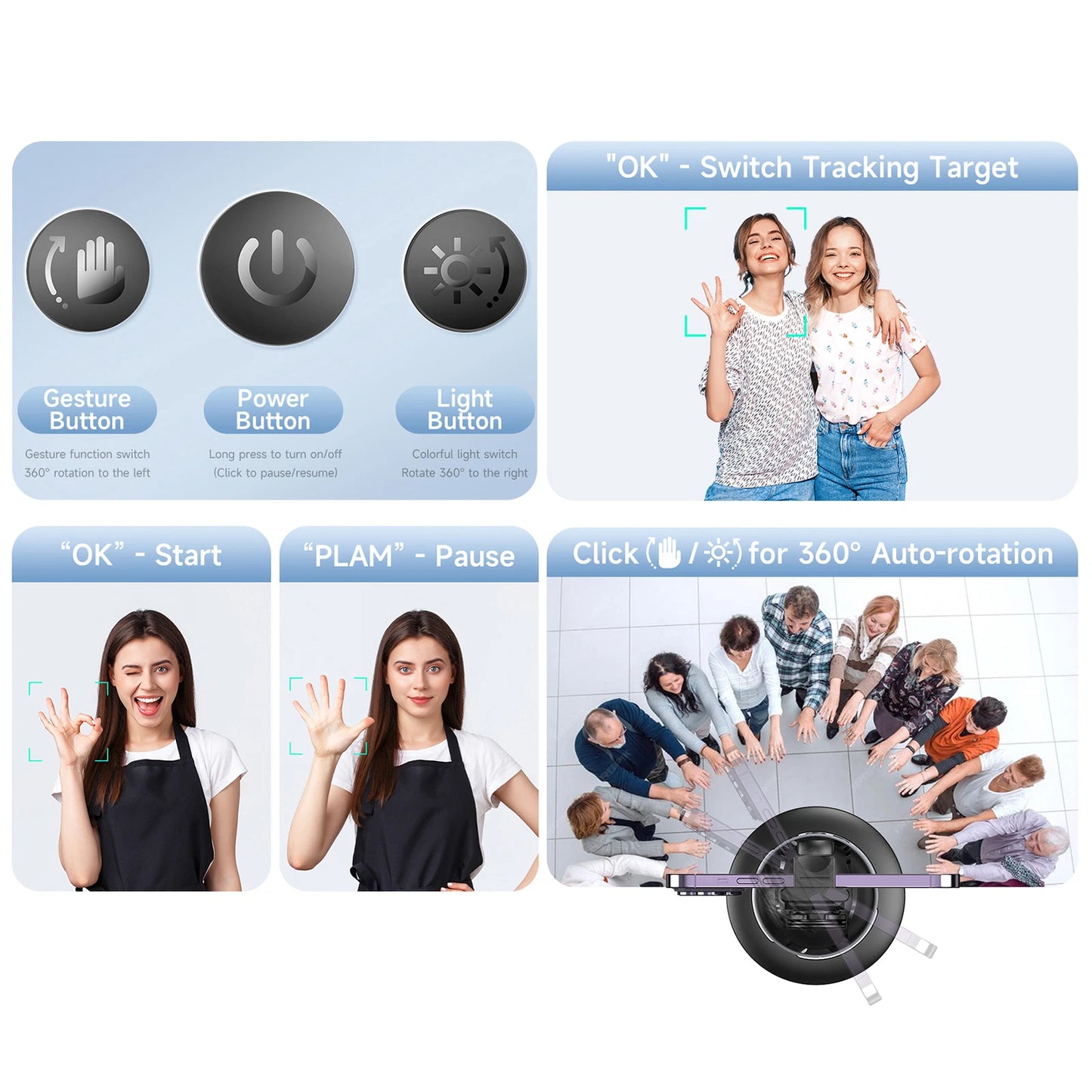 AI Auto Face Tracking PO3 PRO Gimbal