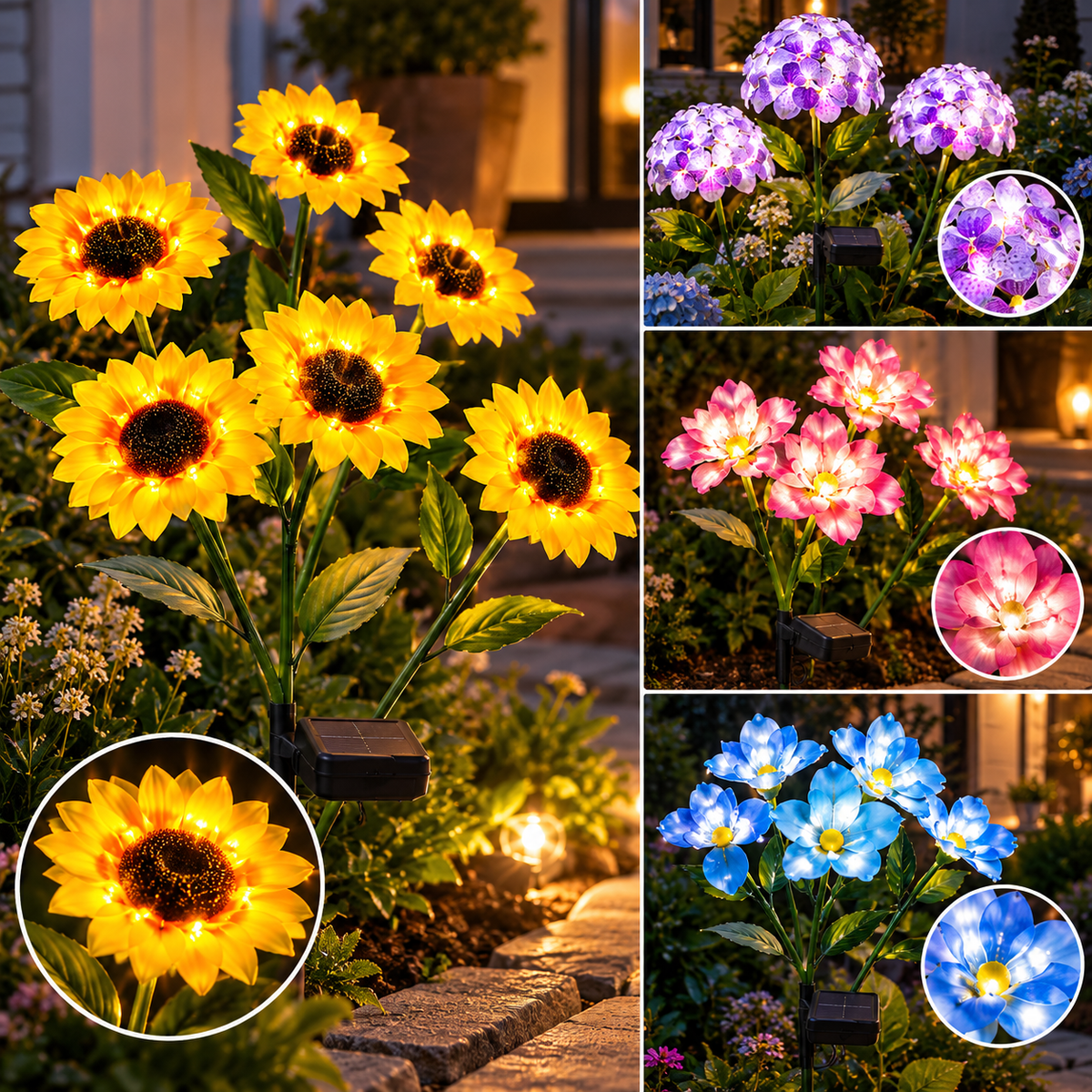 BloomGlow™ – Solar Flower Garden Lights