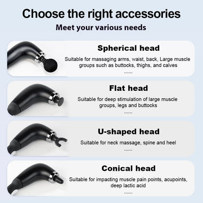 U-Shaped Massager gun With 4 Head Attachment