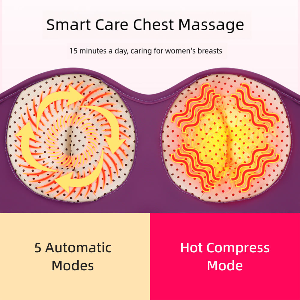 Rechargeable Breast Enhancement Vibrating Massager Bra