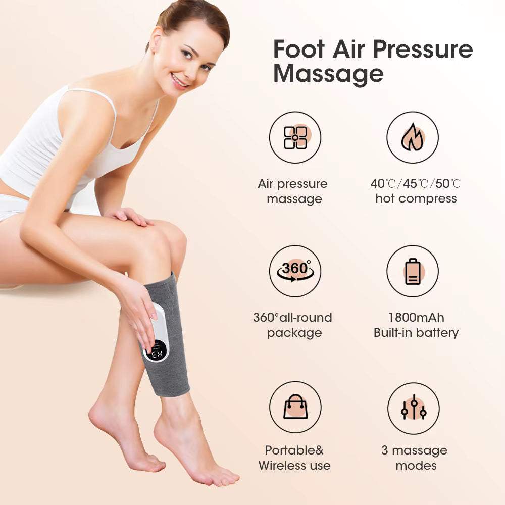 Air Compression Heat Leg Massager (Pack Of 2)
