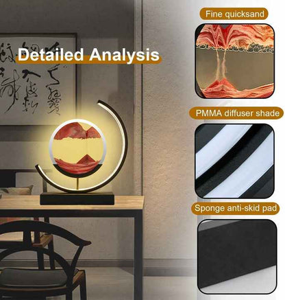 AuraSands™  LED Moving Sand Art Table Lamp Quicksand Night Light 3D Sandscape Hourglass