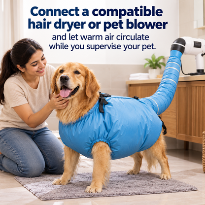 Inflatable Pet Drying Bag Suit