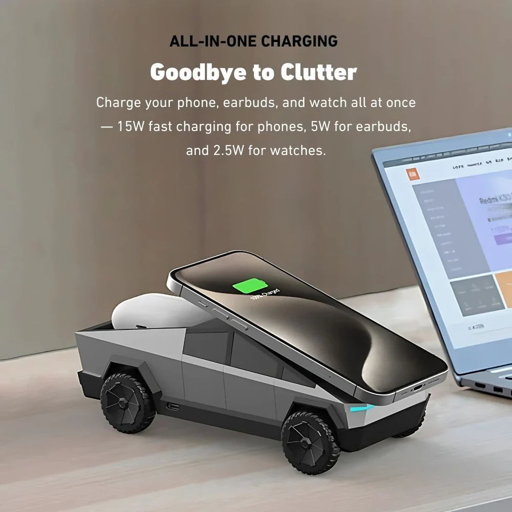 3 in 1 Cybertruck Magnetic Wireless Charger
