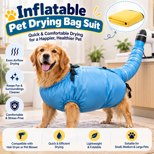 Inflatable Pet Drying Bag Suit