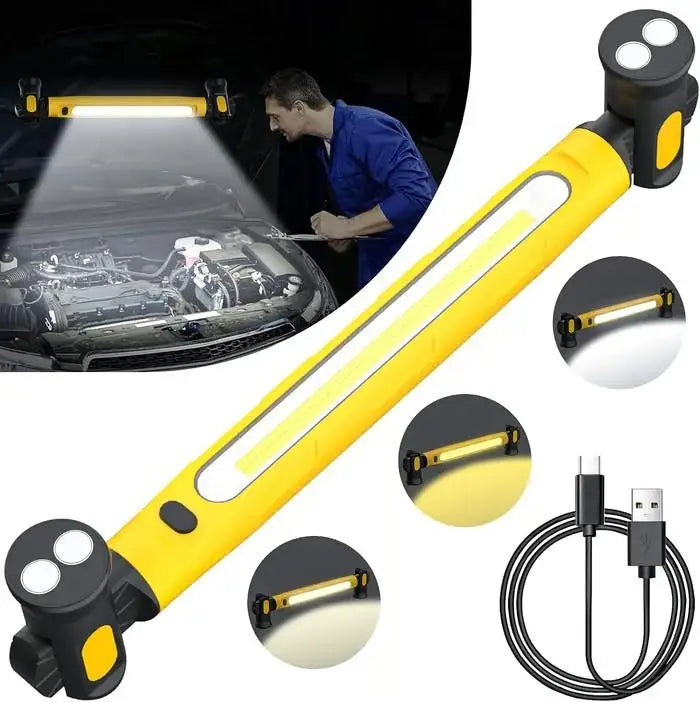 Multifunctional Magnetic Flashlight Rod With Powerbank