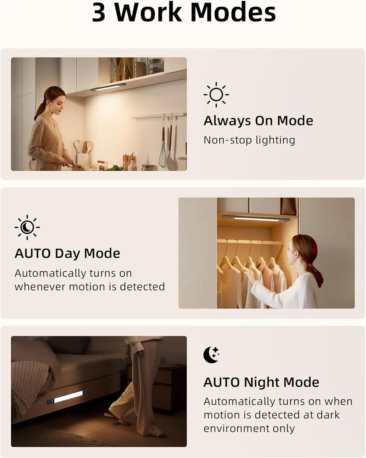 Detachable Motion Sensor Cabinet Light
