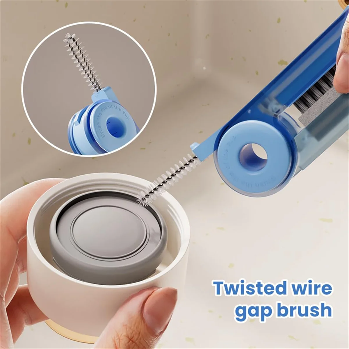 Four-In-One Cup Bottle Brush