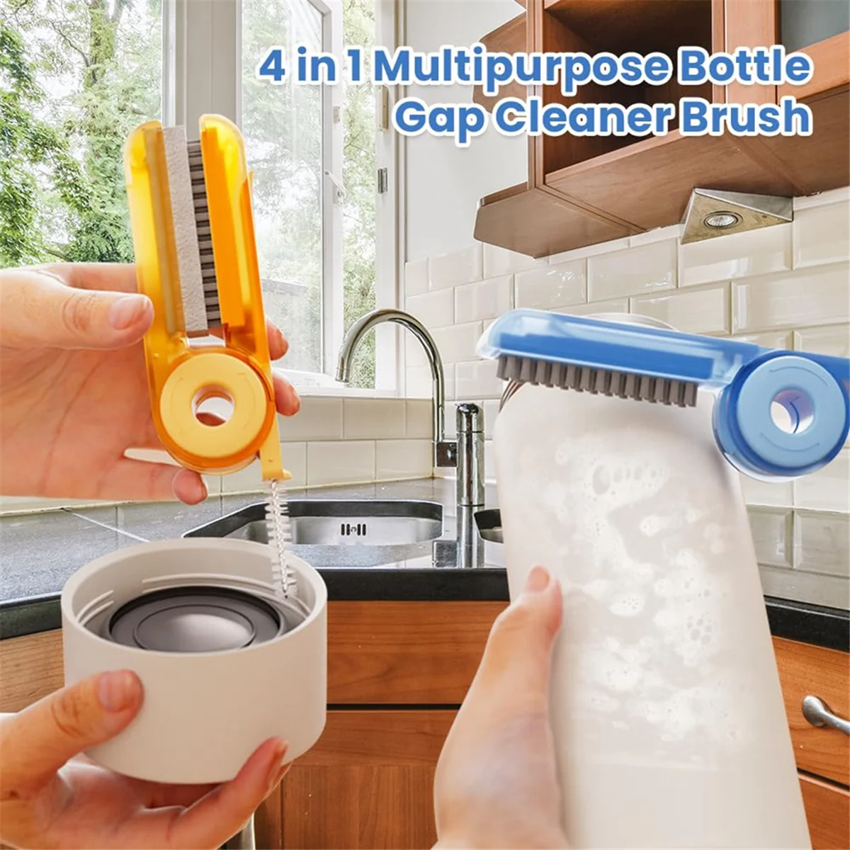 Four-In-One Cup Bottle Brush