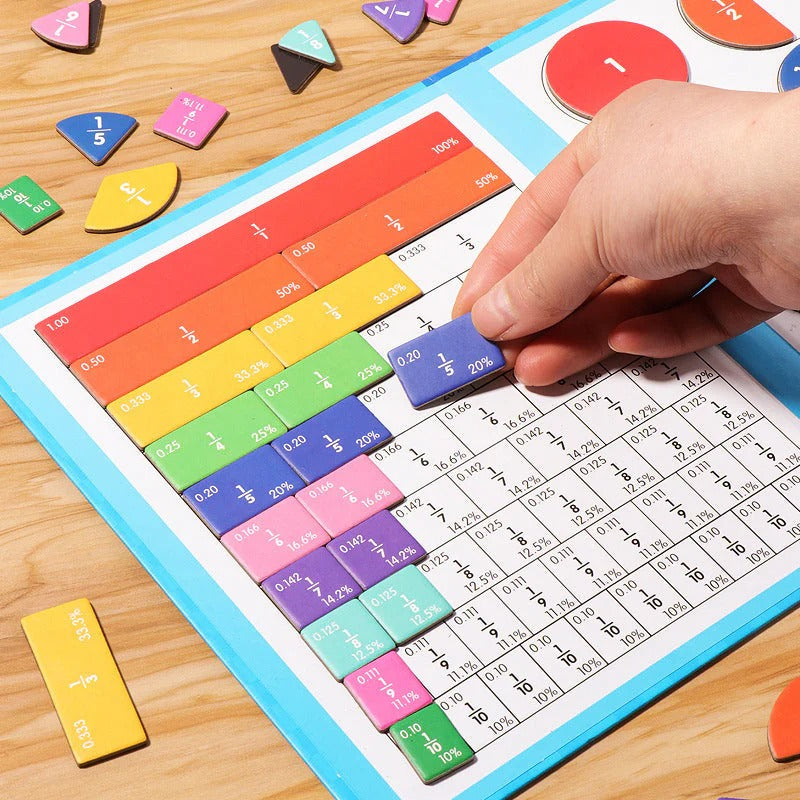 Magnetic Book Fraction Puzzle For Children