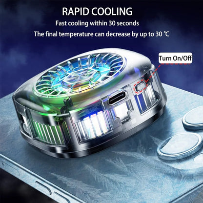 Magnetic RGB Mobile Cooling Fan