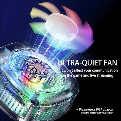 Magnetic RGB Mobile Cooling Fan