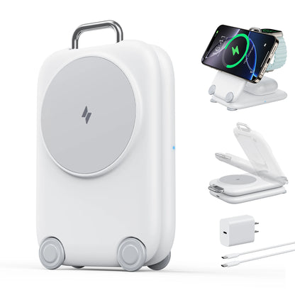 3 in 1 Suitcase Magnetic Wireless Charger