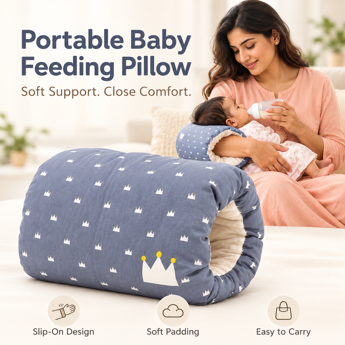 Portable Baby Breastfeeding Cotton Pillow